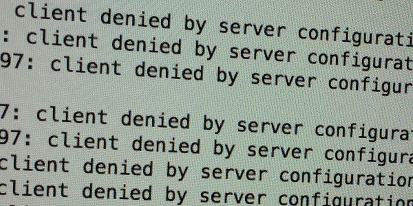 Client Denied By Server Configuration